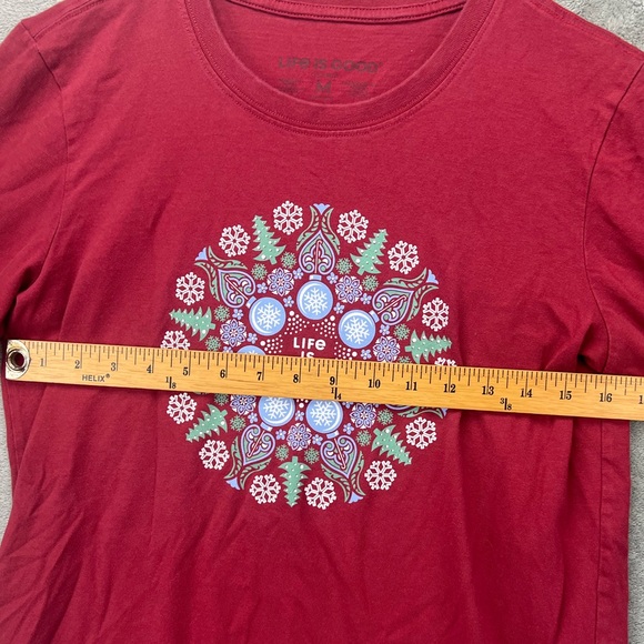 Life is Good Winter Wonderland Mandala Long Sleeve Crusher Tee Shirt Women’s Med - Picture 7 of 8